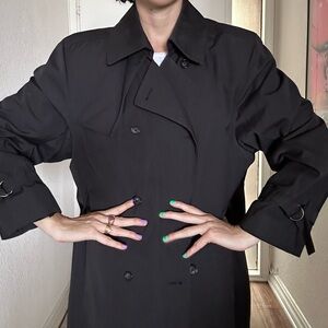 Navy Blue Trench Coat Size Small